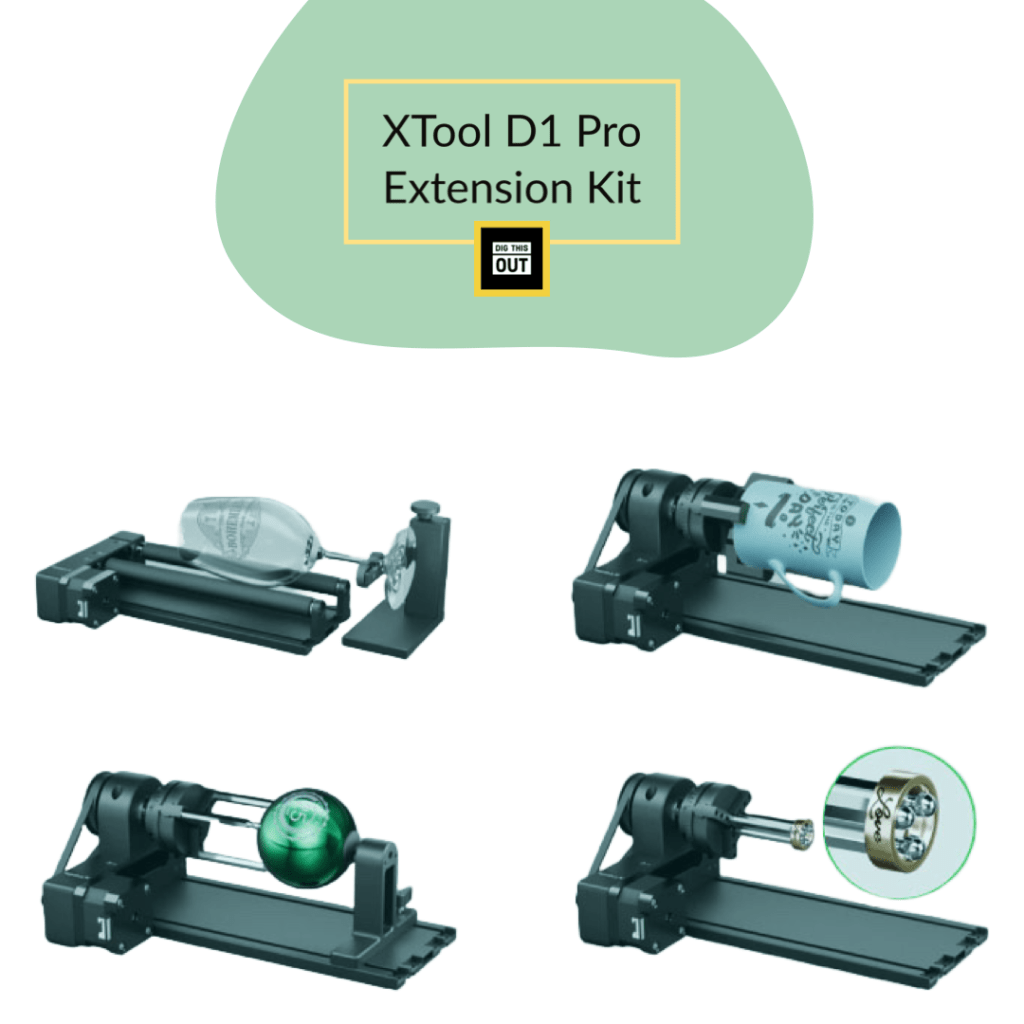 xtool d1 pro rotary extension 